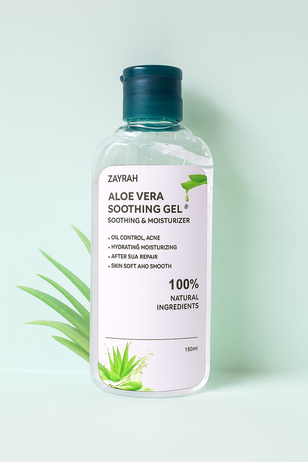 ZAYRAH Aloe Vera Soothing Gel – 100% Natural Hydration for Face, Body & Hair (150ml)