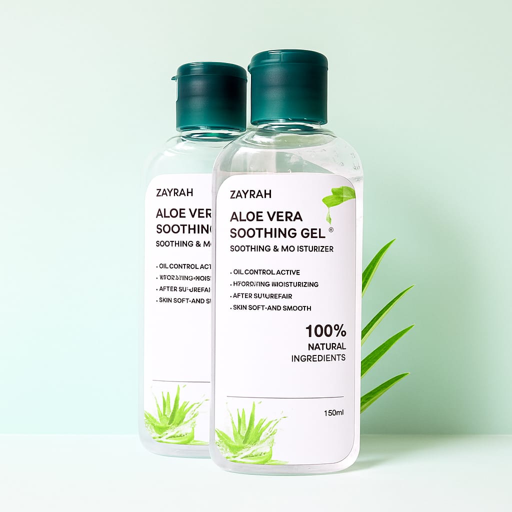 ZAYRAH Aloe Vera Soothing Gel – 100% Natural Hydration for Face, Body & Hair (150ml)